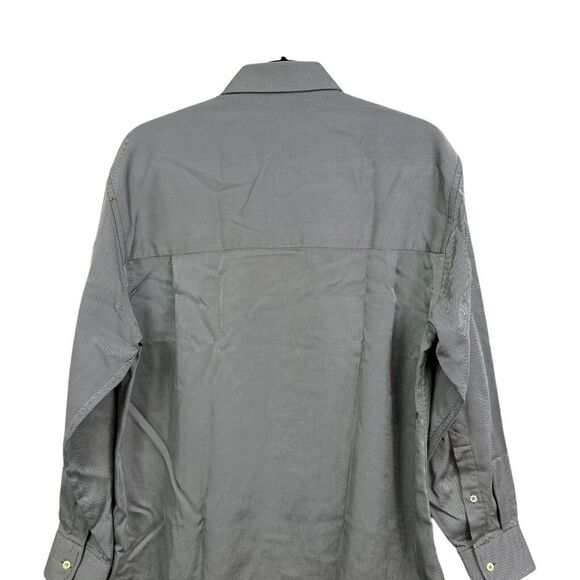 Bachrach Mens Shirt Button Up Stripe Long Sleeves‎ Gray Sz 32/33 15.5-39 - Picture 5 of 5